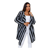 Kimono Blusa Feminina Cardigan