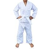 Kimono Branco Karate Judô Jiu-jitsu Taekwondo Reforçado Tecido Brim - Adulto E Infantil - Artes Marciais… (12: 1,25 à 1,35m - 25 à 35kg)