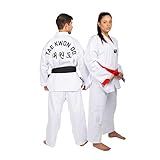 Kimono Dobok Taekwondo Brim Reforçado Gola Branca Haganah A0