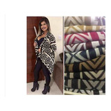 Kimono Estampado Manga Longa Casaco Cardigan Trico Tricot Inverno Frio Blusa Feminina Blogueira N01 Roupas Femininas