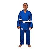 Kimono Infantil Kids Judo Jiu Jitsu  Haganah  Azul  M0