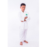Kimono Infantil Liso Reforçado Branco Faixa Branca Grátis