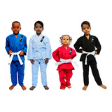 Kimono Infantil Reforçado Jiu jitsu Judo Faixa De Brinde