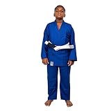 Kimono Infantil Reforçado Judo Jiu-jitsu, Haganah, Azul, M3