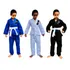 Kimono Infantil Trançado Leve Jiu Jitsu, Judo + Faixa 