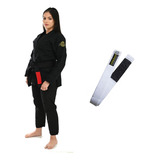 Kimono Jiu Jitsu Feminino Grátis Faixa Com Ponteira