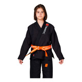 Kimono Jiu jitsu Infantil Koral Trançado Preto