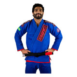Kimono Jiu jitsu Keiko Ouro Azul Trançado Top De Linha