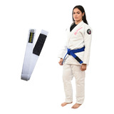 Kimono Jiu Jitsu Kimono Feminino Trançado Grosso Faixa Jj