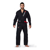 Kimono Jiu Jitsu Trançado Koral One Icon Preto Azul E Branco