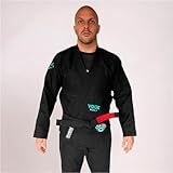 Kimono Jiu Jitsu Vouk Bali Trançado Preto Bolsa De Brinde A0 