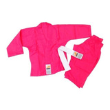 Kimono Judo Krav Kids Rosa 1 Ano Faixa Branca