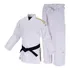 Kimono Judô Quest J690 Branco Com Faixas Bordadas Em Dourado
