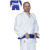 Kimono Judo Trançado Adulto Branco Faixa Adulto Branca
