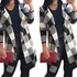 Kimono Xadrez Feminino Blusa Cardigan Manga Longa Em Tricot