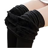 KinAndKen Meia Calça De Lã Quente Para Mulheres Leggings Macias De Inverno Forradas Com Lã Calças Leggings Grossas Para Ioga
