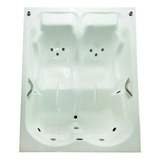 King Banheiras Dupla Retangular 180x140cm Branco 450l