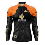 King Brasil Camiseta Pesca King Brasil Fator Proteção Solar UV KFF600 Tucunaré Alaranjado Tamanho G Cor Laranja