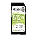 Kingston Cartão De Memória Sdhc Canvas Select Plus 512gb 100mb/s Read Class 10 Uhs-i U1 V10 Com Embalagem Sem Frustração (sds2/512gbet)