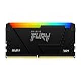 Kingston Fury Beast 16GB 3200MT S DDR4 CL16 Módulo único De Memória De Desktop   Intel XMP   AMD Ryzen   Plug N Play   Sincronização Infravermelha RGB   KF432C16BB12A 16