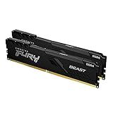 Kingston KF432C16BBK2 16 Kit De Memórias De 16GB 2 X 8GB DIMM DDR4 3200Mhz FURY Beast Black 1 35V 1Rx8 288 Pinos Para Desktop Gamers Não Aplicável