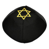 Kipá Judaico Importado De Israel Estrela De Davi Cetim Duplo