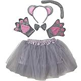 Kirei Sui Conjunto De Tutu De Fantasia De Animal Infantil Com Rato Cinza