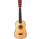 Kisangel 1 Guitarra Infantil Iniciante 58 Cm Violão 6 Cordas Estilo Vintage Violão Acústico Guitarra De Madeira Instrumentos Musicais Para Crianças Como Mostrado 