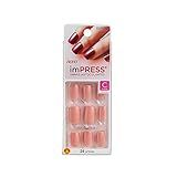 KISS NEW YORK Unhas Autocolantes Impress Color Curto Summer Love Kiss New York