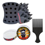 Kit 01 Esponja Nudred Dupla Turbo Ø12mm 01 Pomada 01 Pente