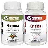 KIT 01 MUCUNA 800MG 60CAPS E 01 CRISINA 800MG 60CAPS NUTRIVITALLE