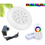 Kit 01 Spot Led 15w Rgb Piscina Touch Fonte Plastica 12v