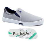 Kit 01 Tenis Sapatenis Iate Polo Joy Com Chinelo