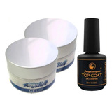 Kit 01 Top Coat Fengshangmei 02 Gel Clear Para Unhas Promo