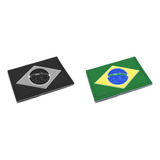 Kit 02 Bandeiras Do Brasil Emborrachada Colorida Bélica