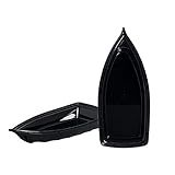 Kit 02 Barca Barco Para Açaí Sushi Sashimi Bandeja 32 Preto