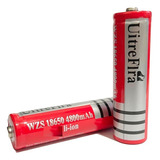 Kit 02 Baterias 18650 3.7v 4800mah Recarregável Lanterna Led