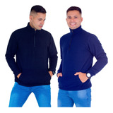 Kit 02 Blusas Fleece Plush Soft Masculina Confortável Leve