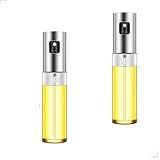 Kit 02 Borrifador Dosador Spray Azeite Vinagre Óleo Multiuso Utensílio De Cozinha Prático Versátil Distribuição Precisa Premium Capacidade De 100ml