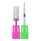 Kit 02 Brocas Ceramica Manicure Acabamento Cutilagem