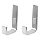 Kit 02 Cabide Quadrado Inox P Banheiro Fixação Dupla Oculta