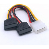 Kit 02 Cabo Y Adaptador 1 Ide Molex Fêmea X 2 Sata Macho