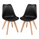 Kit 02 Cadeira Jantar Eames Wood