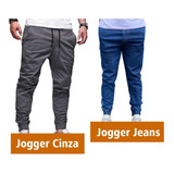 Kit 02 Calças Jogger Jeans Masculina