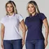 Kit 02 Camiseta Feminina Gola Polo Algodão Blusa Moda Básica