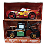 Kit 02 Carros Fricção Relampago Mcqueen Mater Carrinhos Kids
