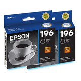 Kit 02 Cartucho De Tinta Epson Preto P Stylus T196 eps01 