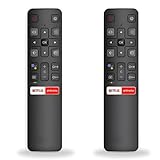 Kit 02 Controle Remoto Compatível Com TCL SEMP Smart TV Teclas Netflix Globoplay