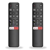 Kit 02 Controle Remoto Compatível Com TCL SEMP Smart TV Teclas Netflix Globoplay