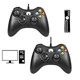 Kit 02 Controles Joystick Com Fio Compatível Com Xbox 360 Slim PC Smartphone Notebook Gamepad